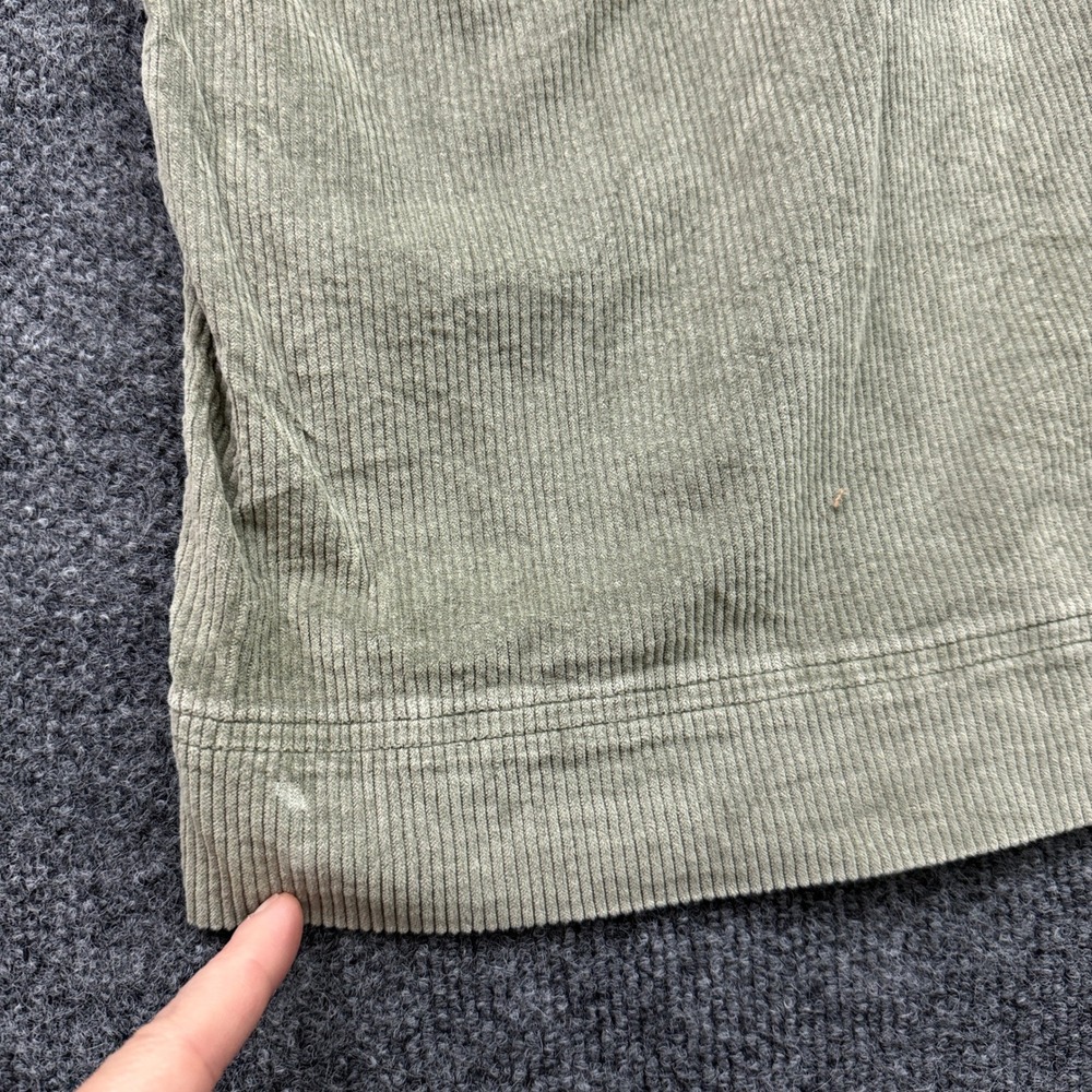 American Eagle Cargo Pants Womens 10 Green Tan Corduroy Wide Leg Skater Baggy - Picture 8 of 16